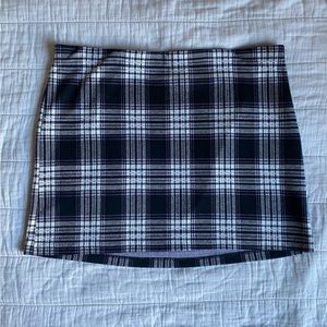 purple plaid mini skirt